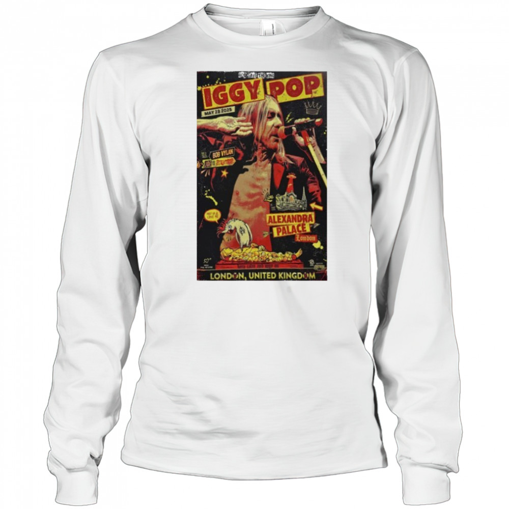 Iggy Pop 28 May 2025 London Poster shirt Long Sleeved