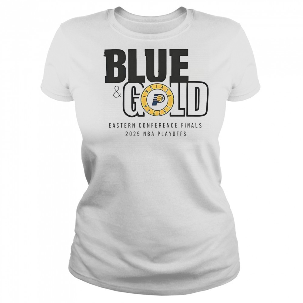 Indiana Pacers Blue And Gold 2025 NBA Eastern Conference Finals T-Shirt Women's T-shirt
