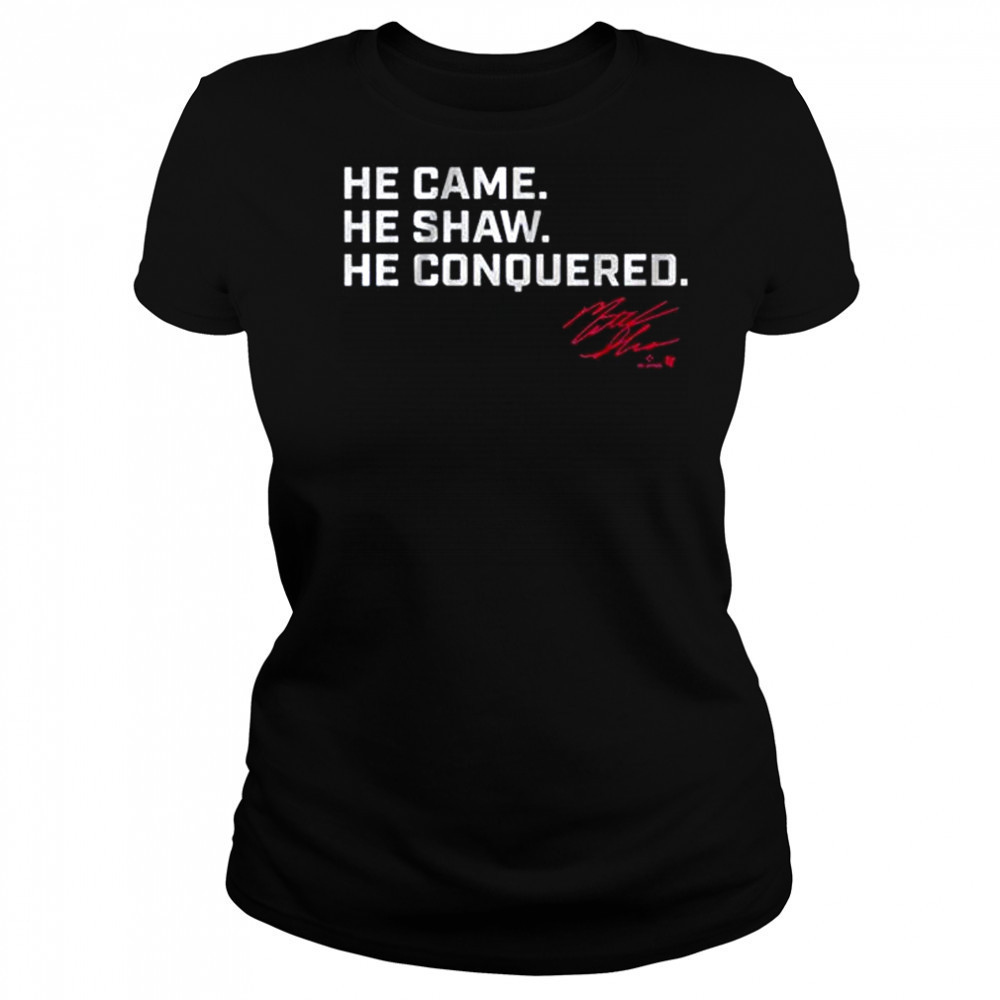 Matt Shaw He Came. He Shaw. He Conquered. Chicago Cubs MLB t-shirt Women's T-shirt