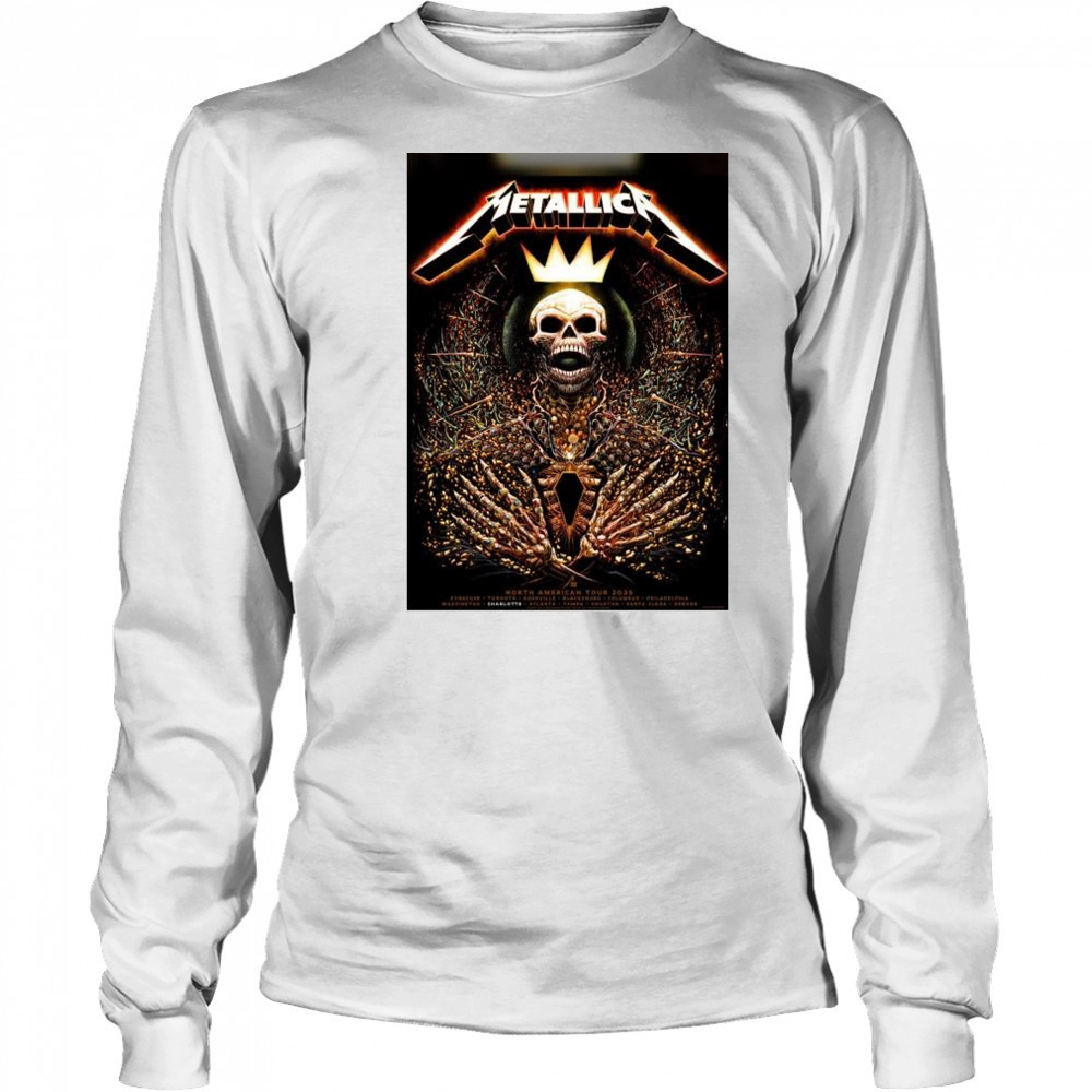 Metallica M72 Charlotte North American Tour 2025 Syracuse Toronto Nashville t-shirt Long Sleeved