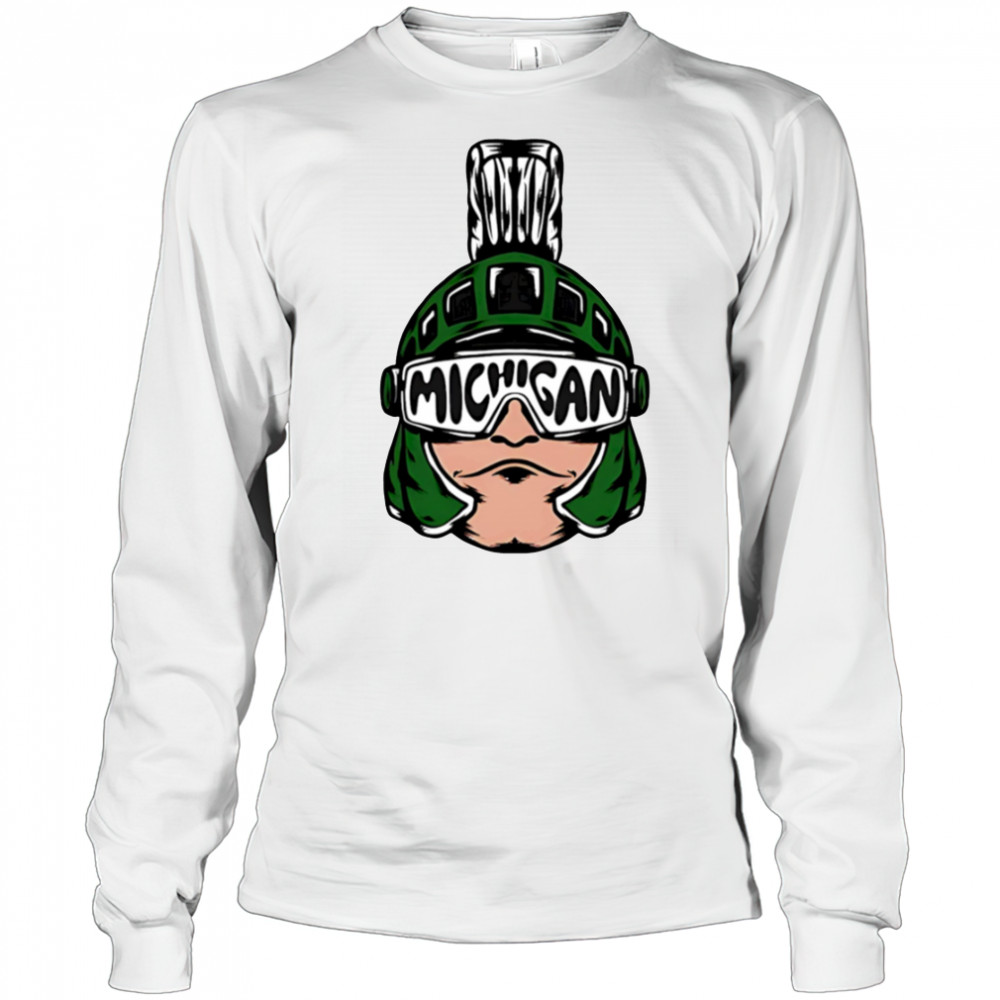 Michigan Spartans Head mascot shirt Long Sleeved