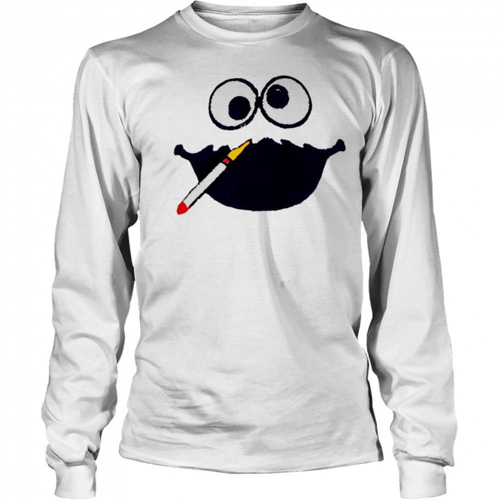 Monster Cigarette smoking shirt Long Sleeved