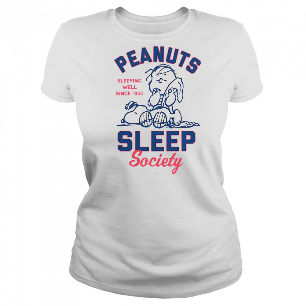 Peanuts Sleep Society Sleeping Well Since 1950 Peanuts Snoopy T-Shirt Women's T-shirt