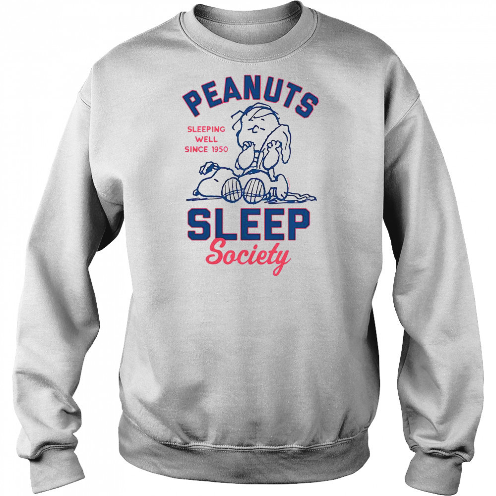 Peanuts Sleep Society Sleeping Well Since 1950 Peanuts Snoopy T-Shirt Hoodie