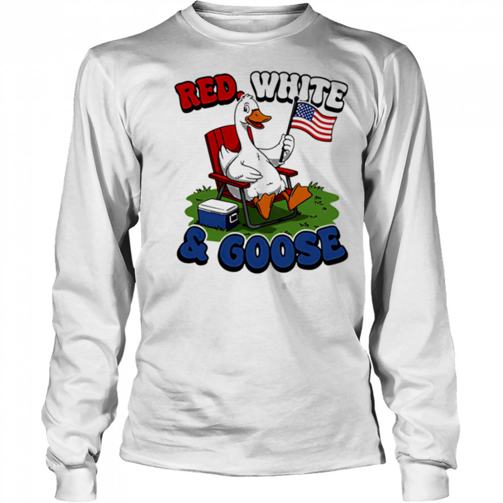 Red White & Goose duck shirt Long Sleeved