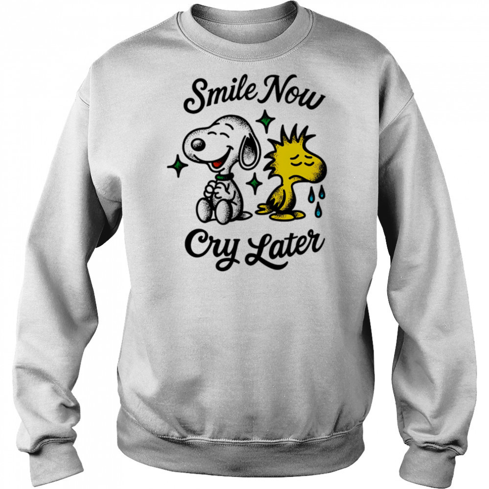 Snoopy and Peanut Smile Now Cry Later shirt Hoodie