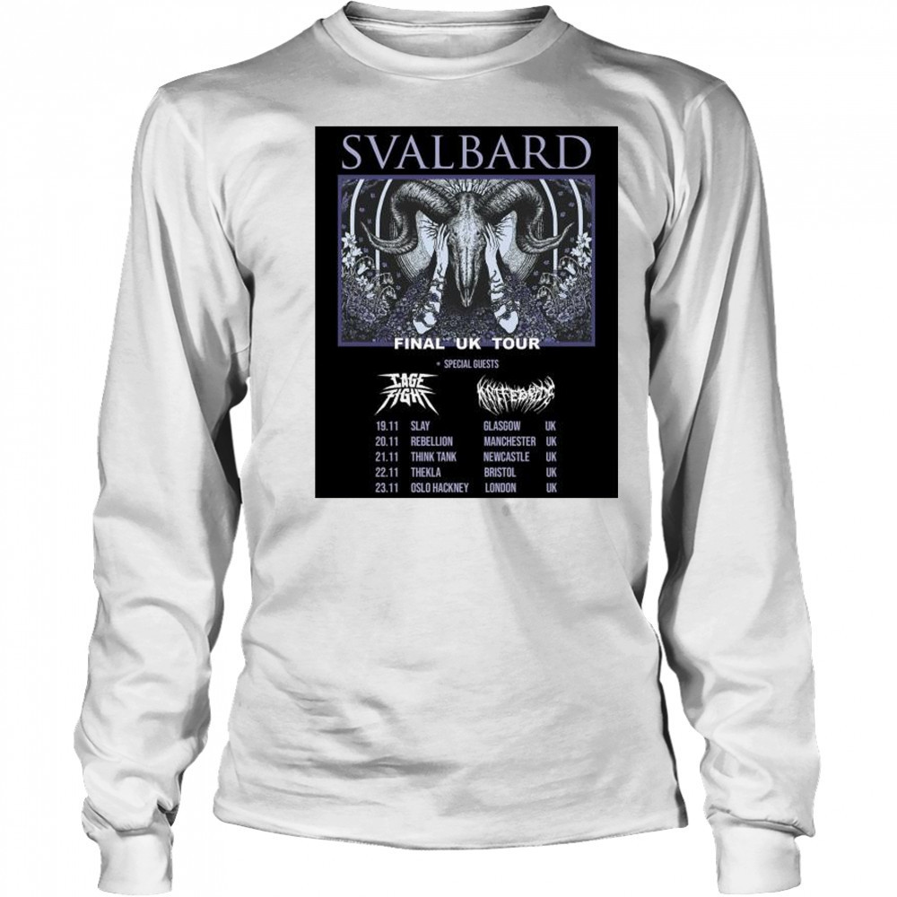 Svalbard Final UK Tour Special Guests Cage Fight and Knife Bride Nov 19-23 2025 t-shirt Long Sleeved