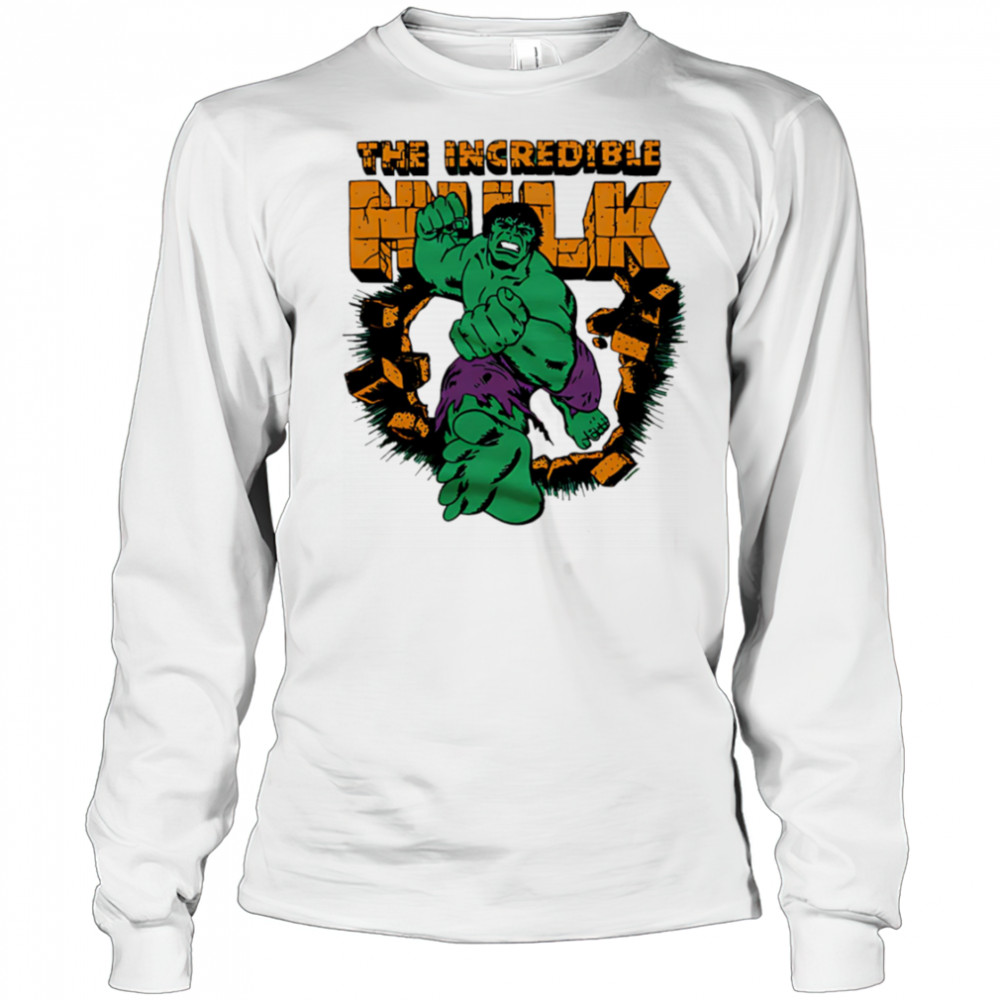The Incredible Hulk break the wall shirt Long Sleeved