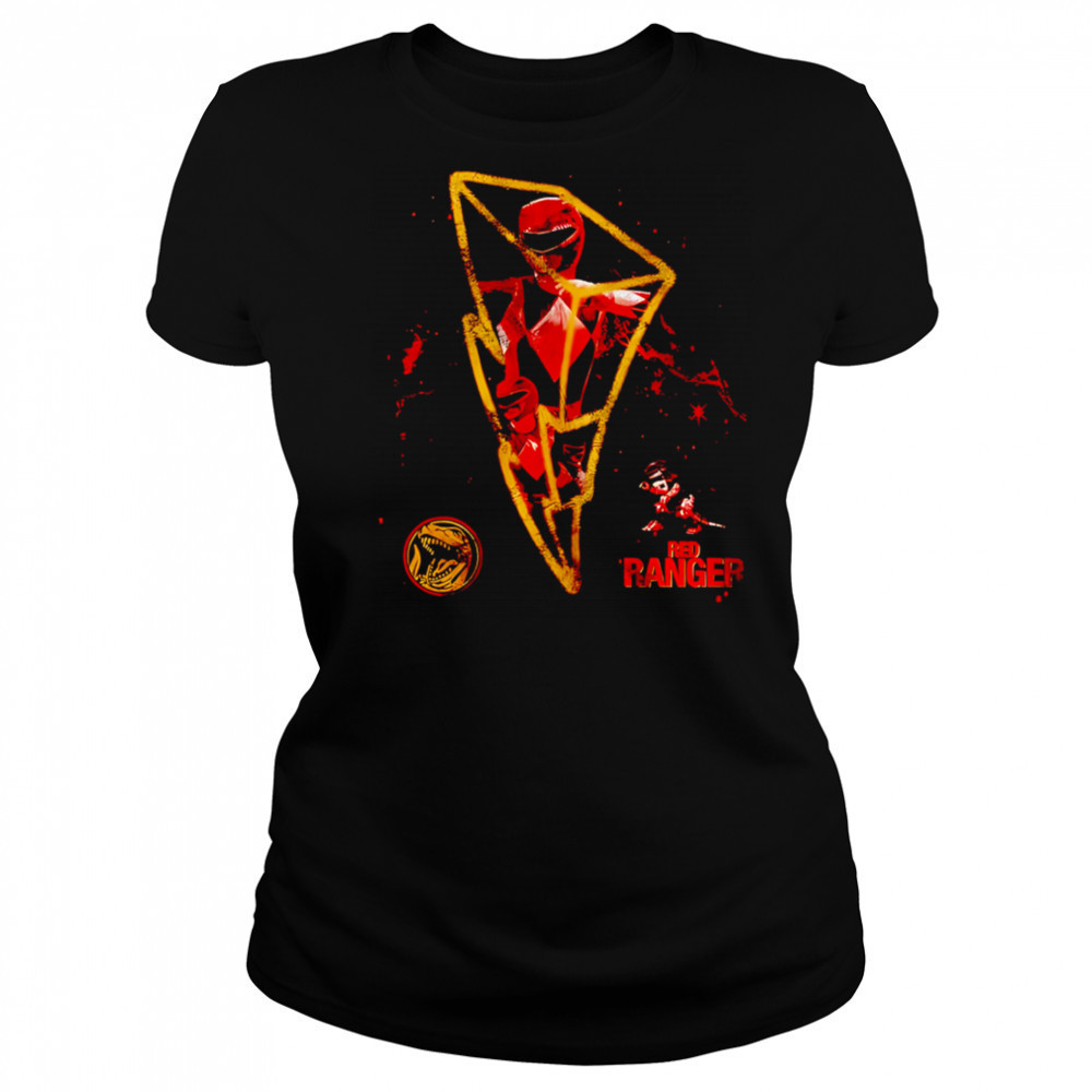 3D lightning Red Ranger retro shirt Women's T-shirt