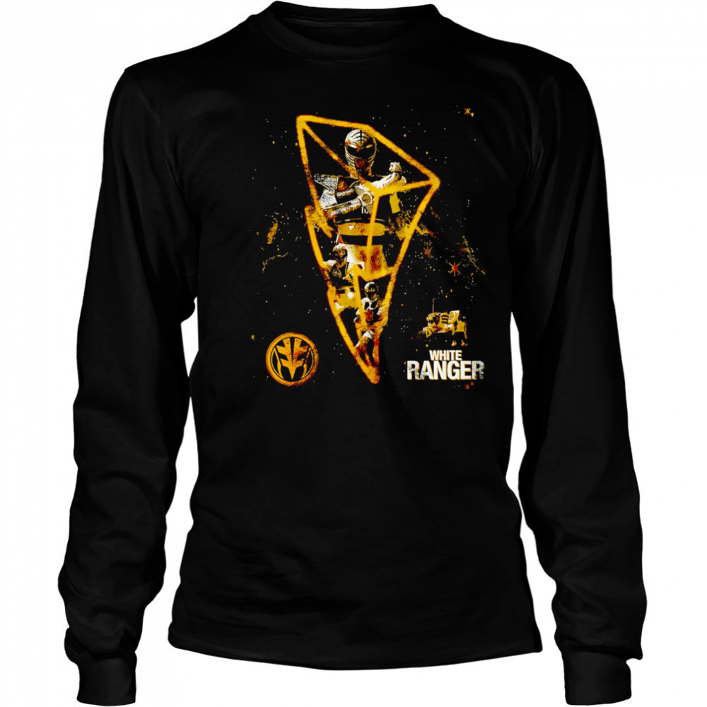 3D lightning White Ranger retro shirt Long Sleeved