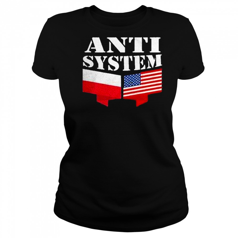 Anti System Polish American Flags Shirt Women's T-shirt