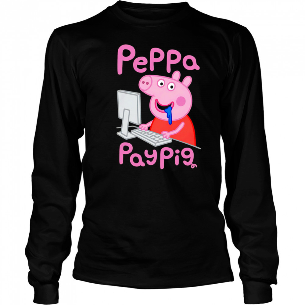 Cartoon Pay Pig shirt Long Sleeved