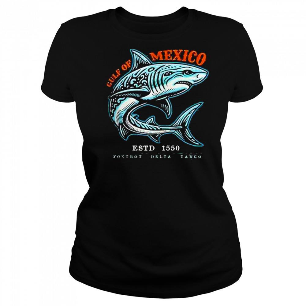 Gulf Of Mexico Foxtrot Delta Tango Tribal Shark Shirt Women's T-shirt