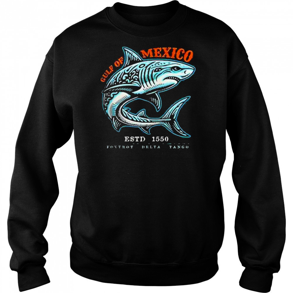 Gulf Of Mexico Foxtrot Delta Tango Tribal Shark Shirt Hoodie