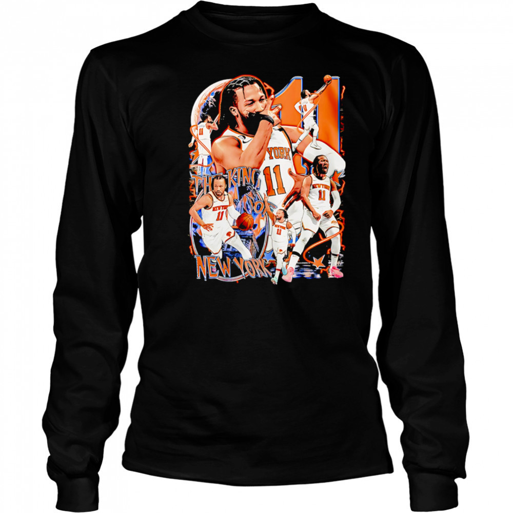 Jalen Brunson number 11 King New York graphic vintage shirt Long Sleeved