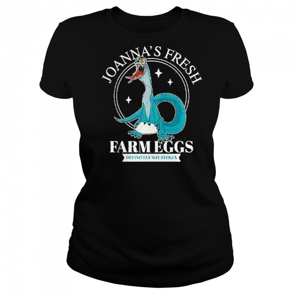 Joannas Fresh Farm Eggs Cartoon Lizard Definitely Not Stolen Shirt Women's T-shirt