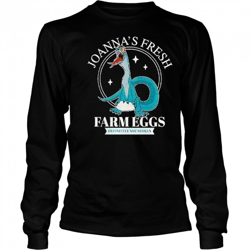 Joannas Fresh Farm Eggs Cartoon Lizard Definitely Not Stolen Shirt Long Sleeved