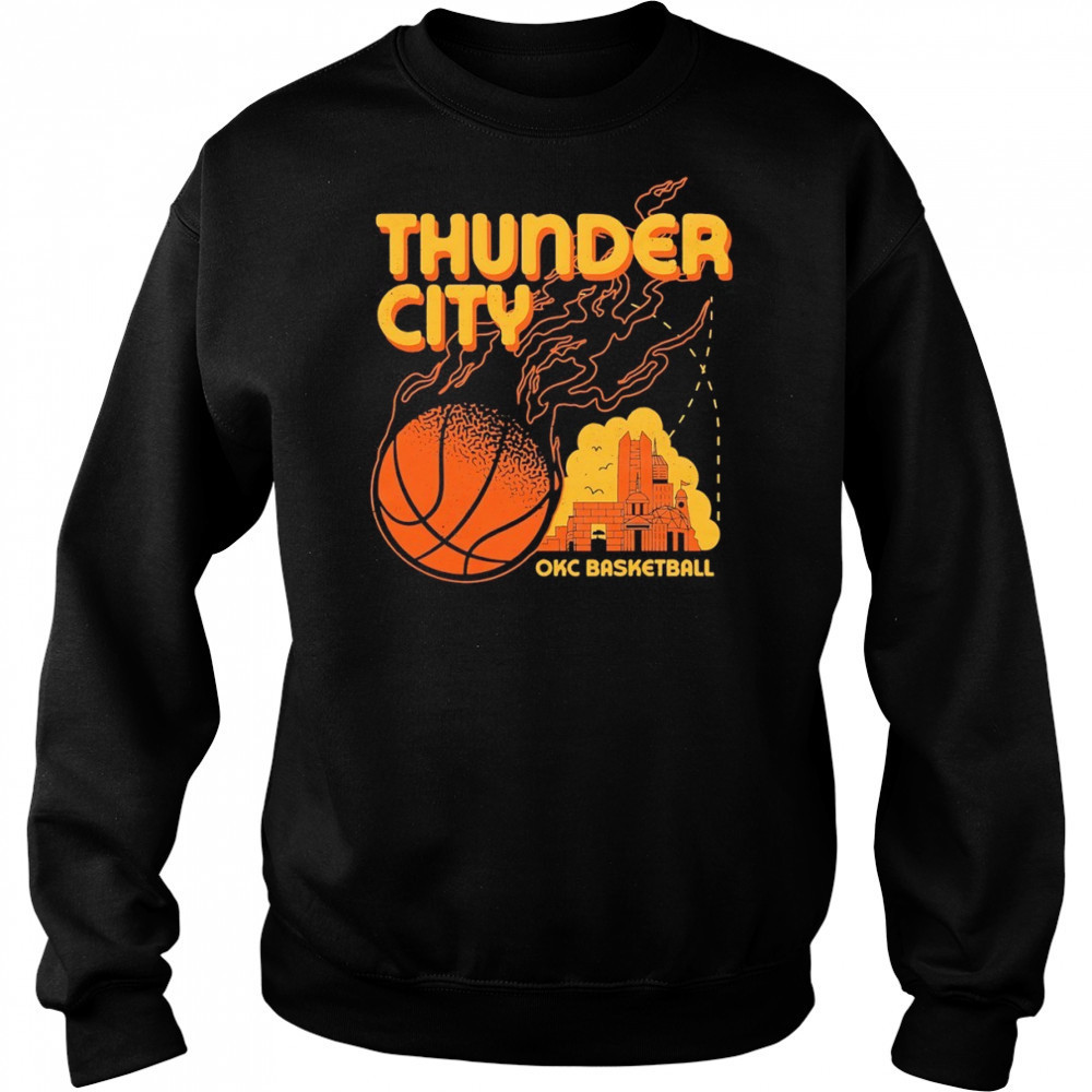 Oklahoma City Thunder NBA Basketball Thunders City fire shirt Hoodie