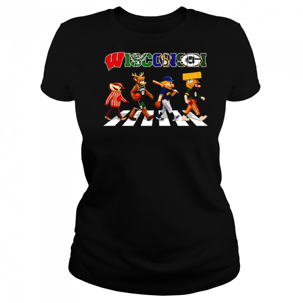 Wisconsin sports Abbey Road mascot shirt Women's T-shirt