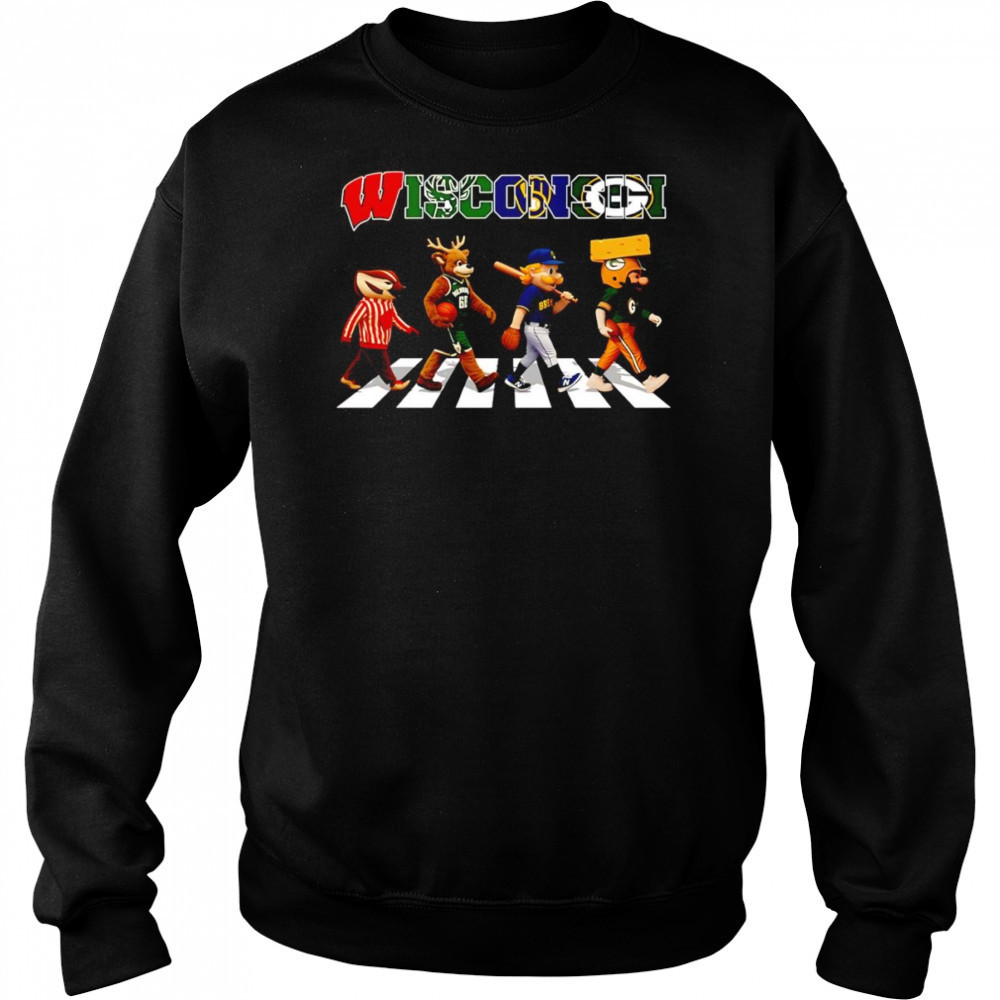 Wisconsin sports Abbey Road mascot shirt Hoodie