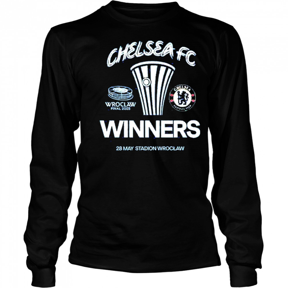 Wroclaw 25 UEFA Conference League Final Chelsea FC Winners shirt Long Sleeved