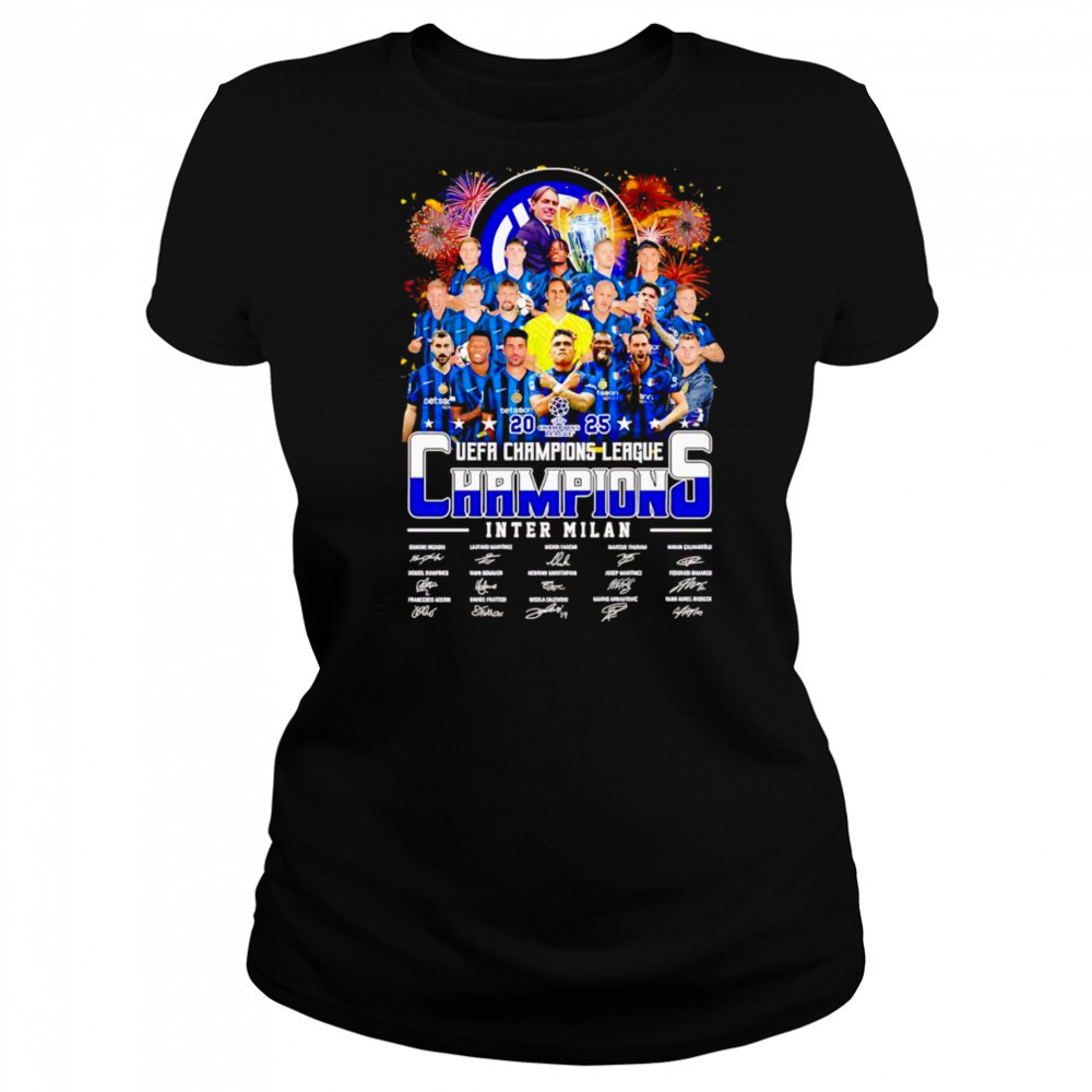 2025 UEFA Champions League Champions Inter Milan signature shirt Women's T-shirt