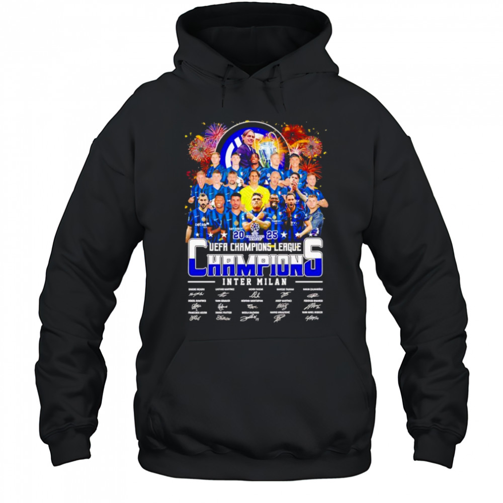 2025 UEFA Champions League Champions Inter Milan signature shirt Hoodie