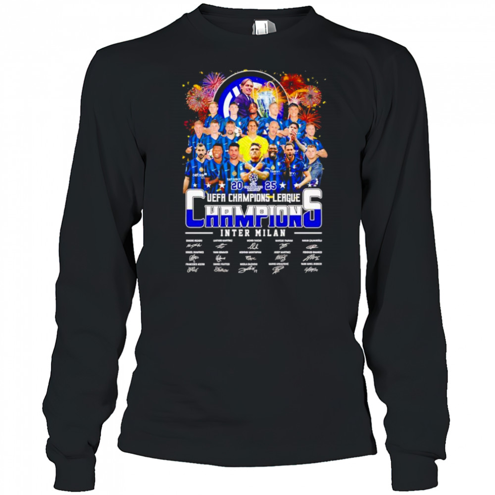 2025 UEFA Champions League Champions Inter Milan signature shirt Long Sleeved