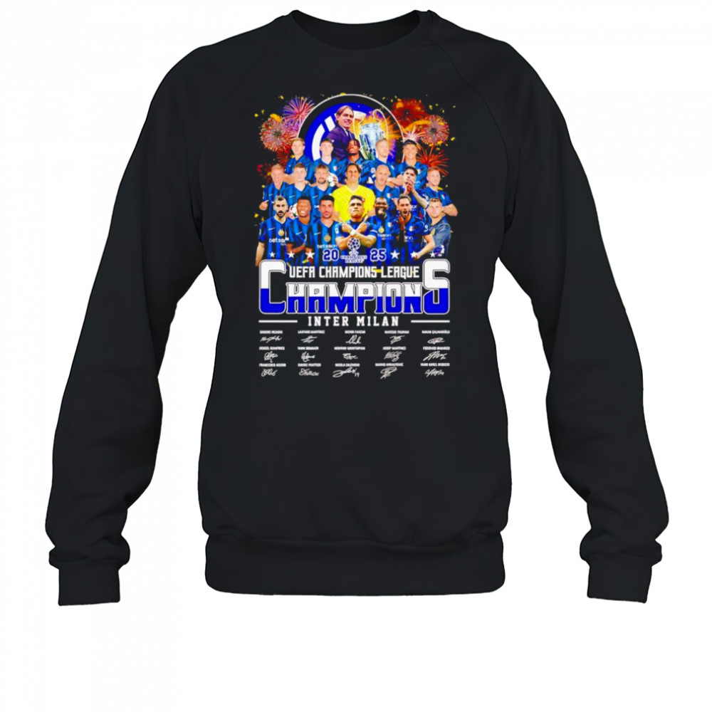 2025 UEFA Champions League Champions Inter Milan signature shirt Sweatshirt