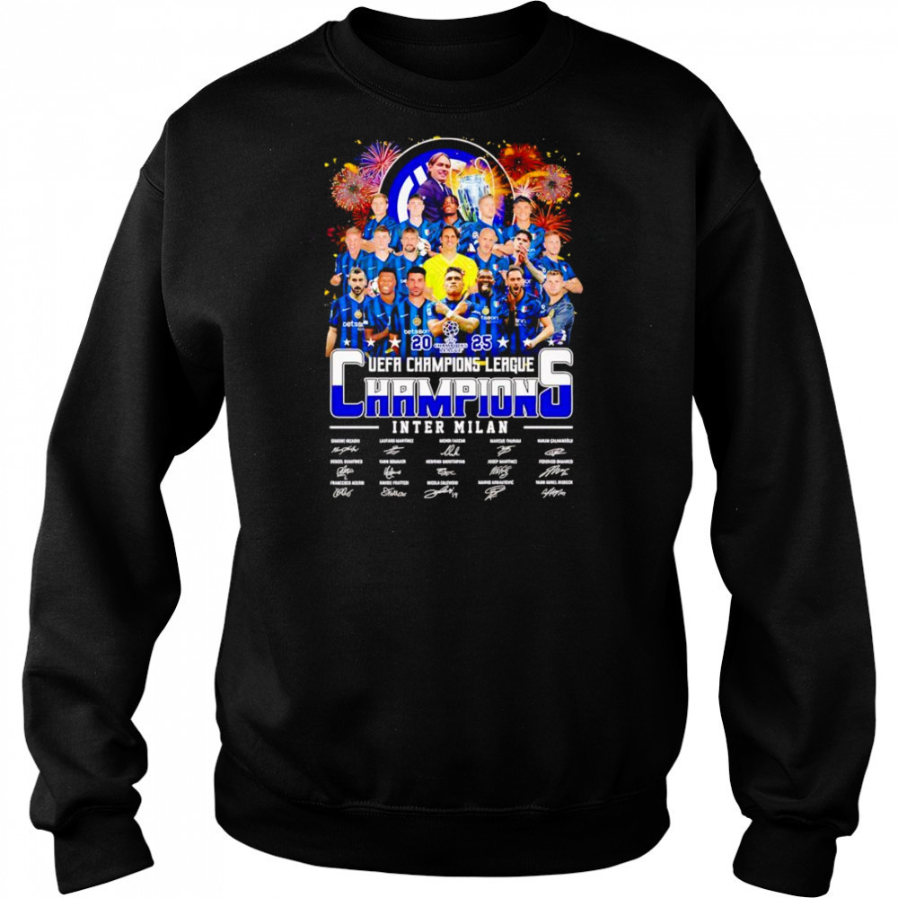 2025 UEFA Champions League Champions Inter Milan signature shirt Hoodie