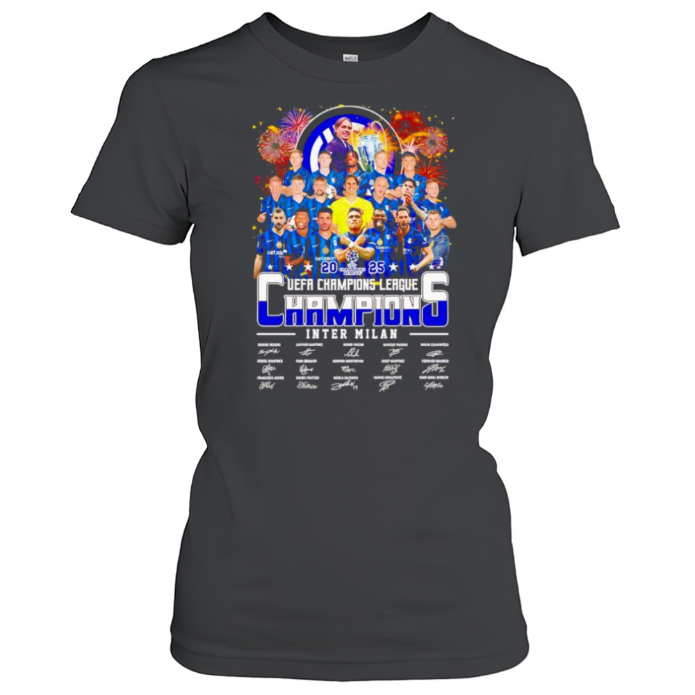 2025 UEFA Champions League Champions Inter Milan signature shirt Women's T-shirt
