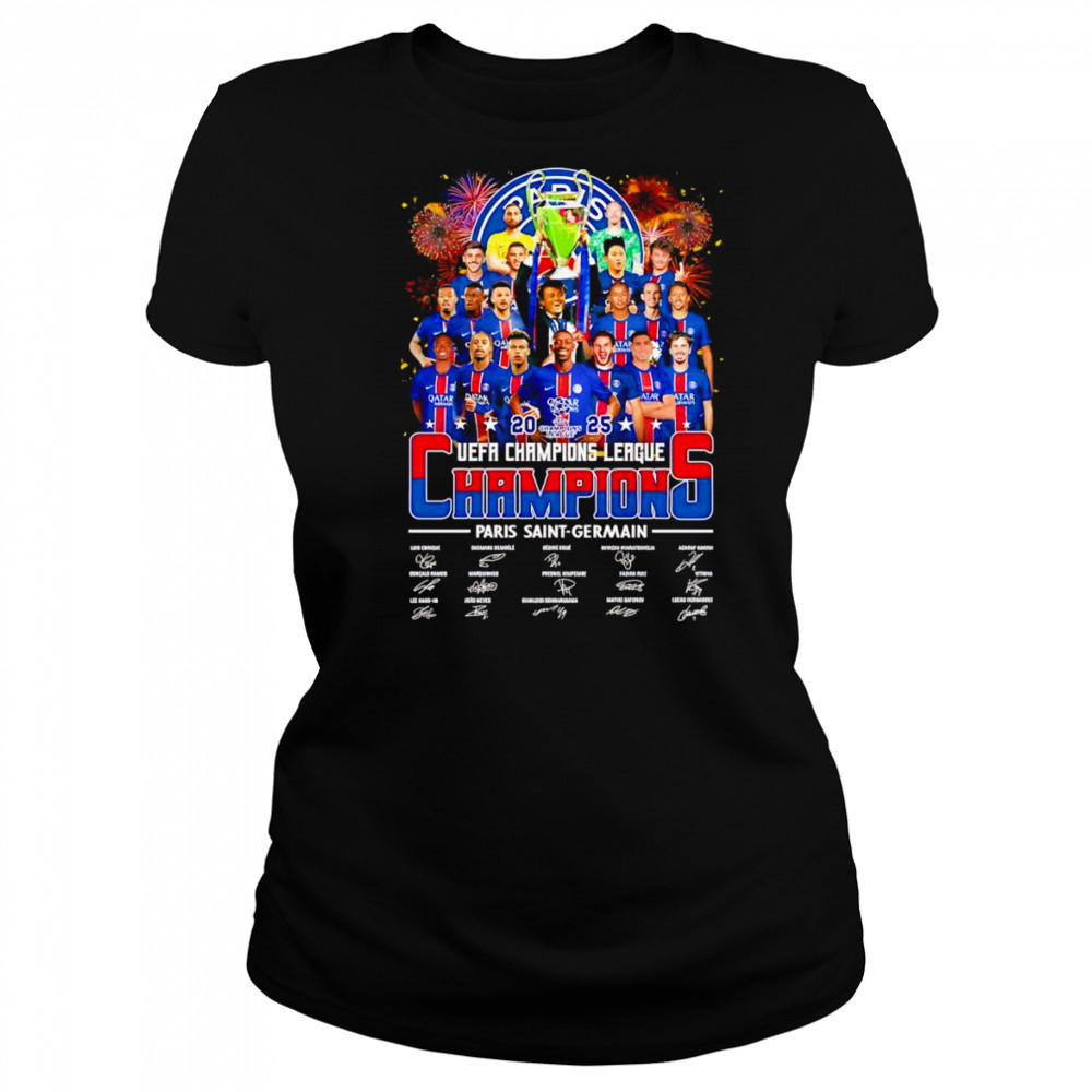 2025 UEFA Champions League Champions Paris Saint-Germain signature shirt Women's T-shirt