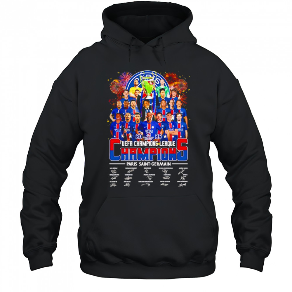 2025 UEFA Champions League Champions Paris Saint-Germain signature shirt Hoodie
