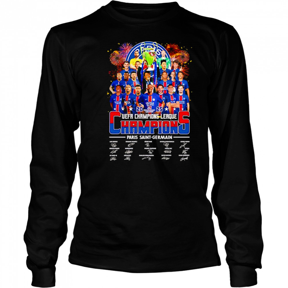 2025 UEFA Champions League Champions Paris Saint-Germain signature shirt Long Sleeved
