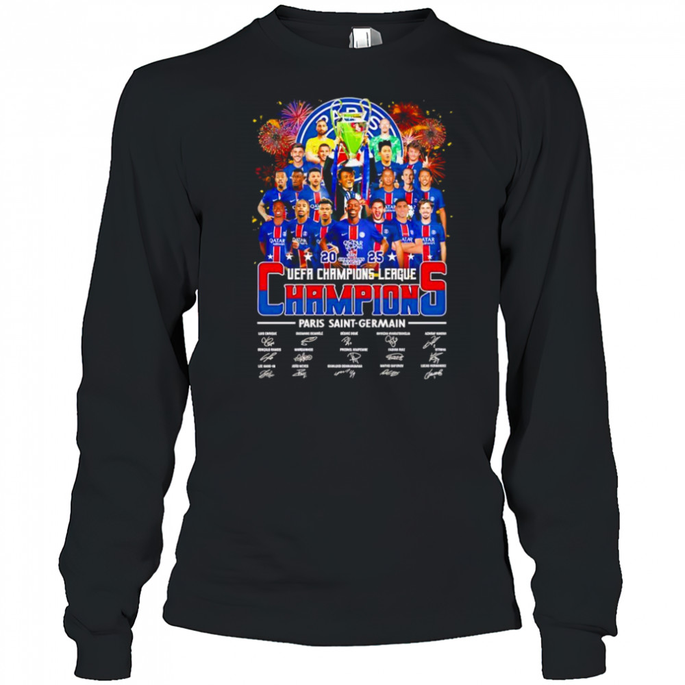 2025 UEFA Champions League Champions Paris Saint-Germain signature shirt Long Sleeved