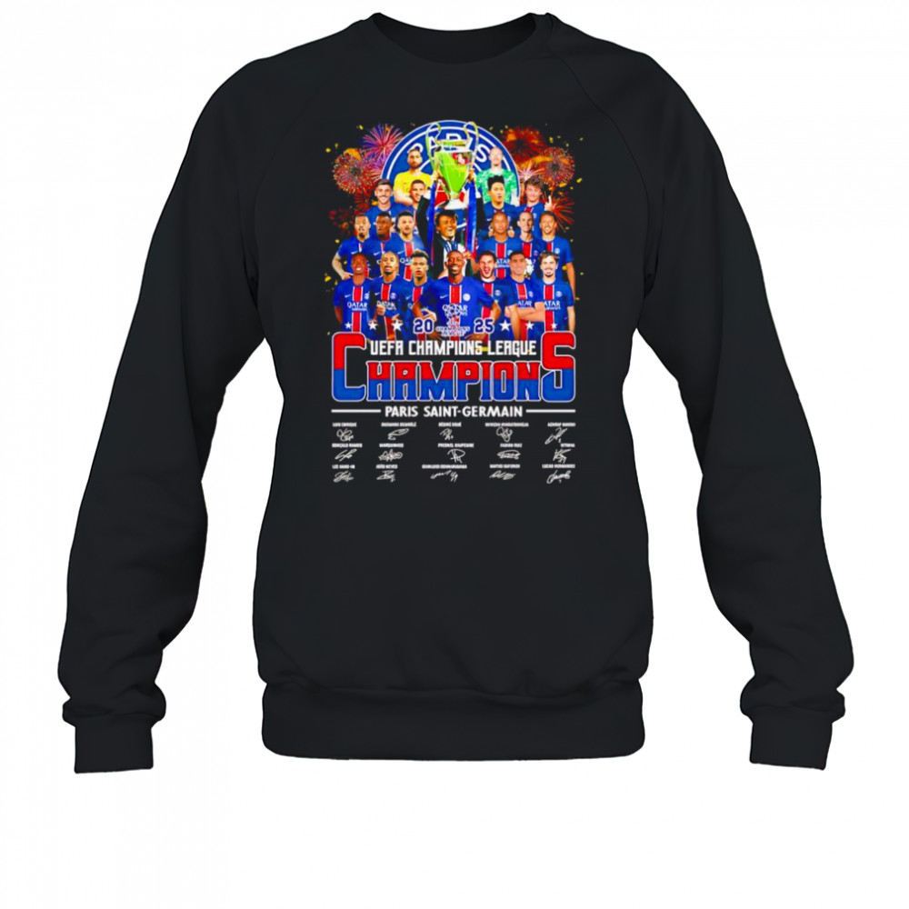 2025 UEFA Champions League Champions Paris Saint-Germain signature shirt Sweatshirt