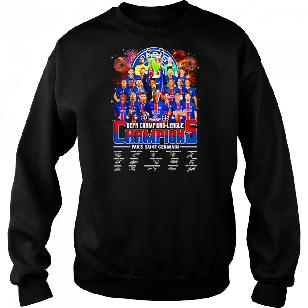2025 UEFA Champions League Champions Paris Saint-Germain signature shirt Hoodie