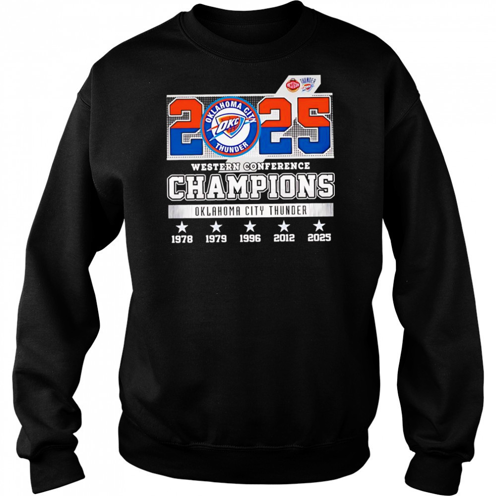 2025 Western Conference Champions Oklahoma City Thunder shirt Hoodie
