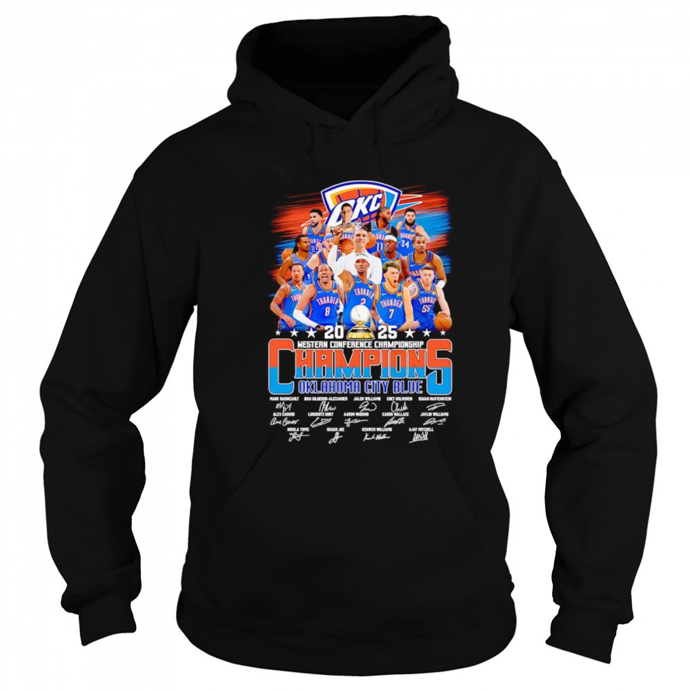 2025 Western Conference Championship Champions Oklahoma City Blue signature shirt Sweatshirt