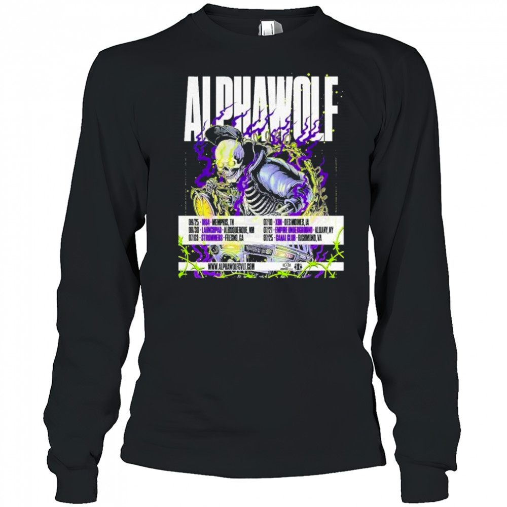Alpha Wolf Summer Of Loud Festival Dates List 2025 shirt Long Sleeved