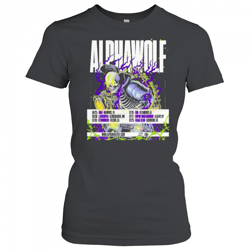 Alpha Wolf Summer Of Loud Festival Dates List 2025 shirt Women's T-shirt