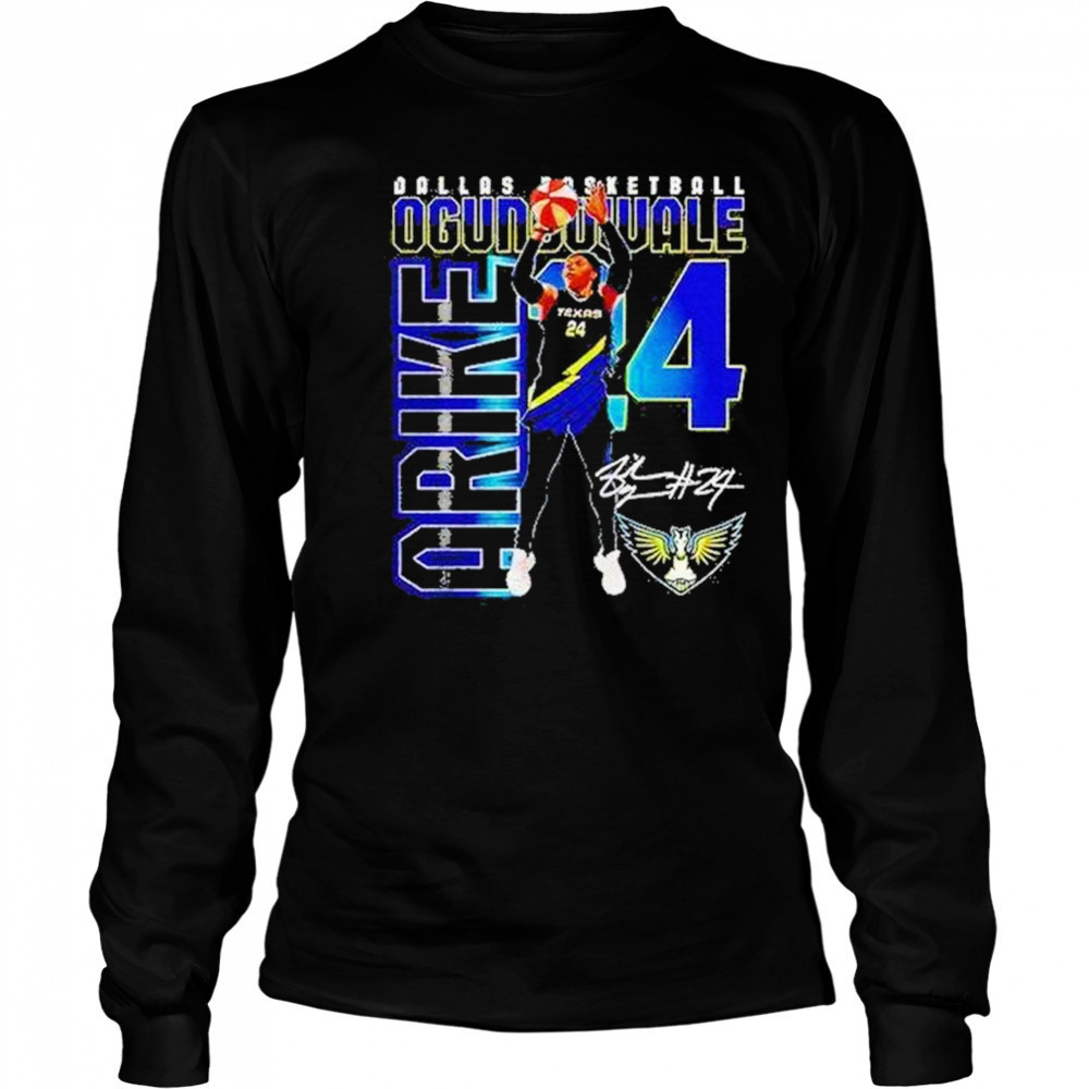 Arike Ogunbowale Dallas Wings Player Number Shirt Long Sleeved