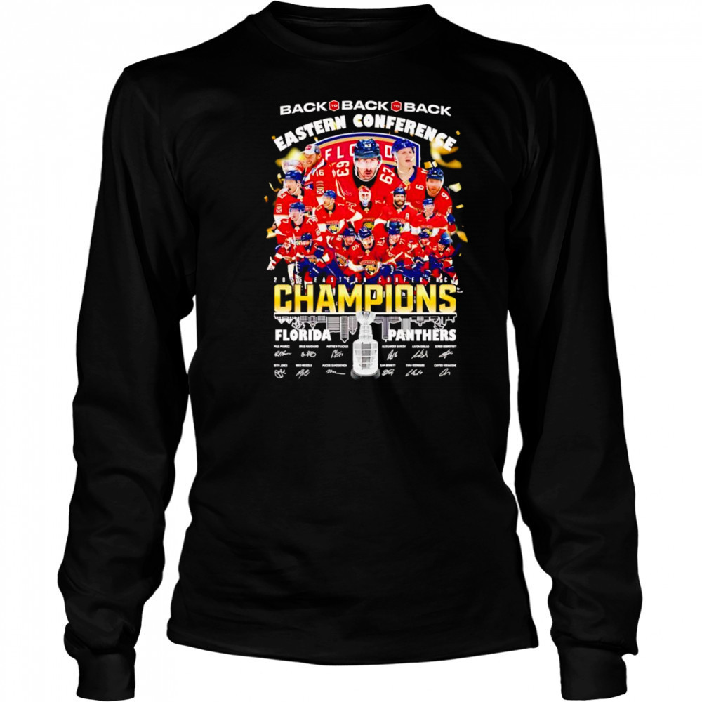 Back to back to back Eastern Conference 2025 Champions Florida Panthers shirt Long Sleeved