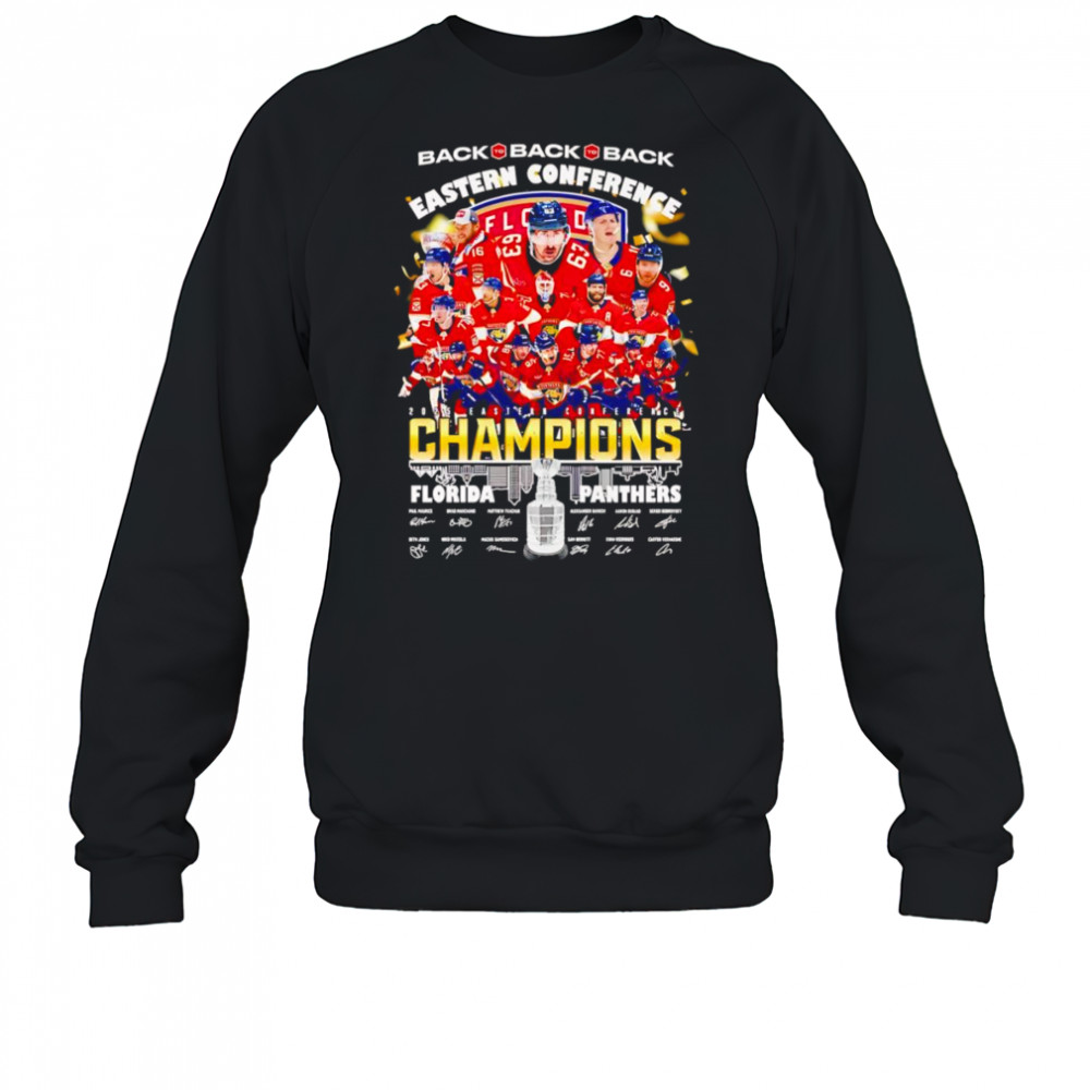 Back to back to back Eastern Conference 2025 Champions Florida Panthers shirt Sweatshirt