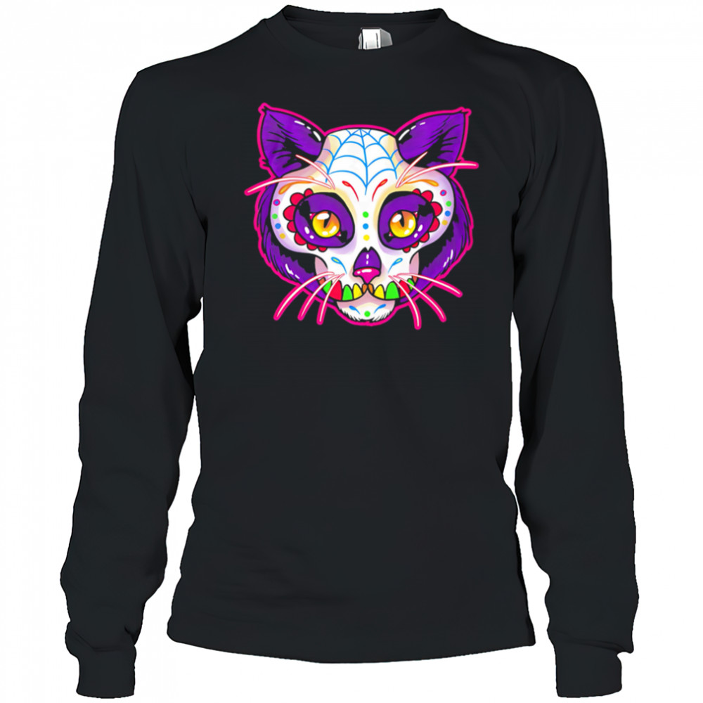 Big head Cat 3D color shirt Long Sleeved