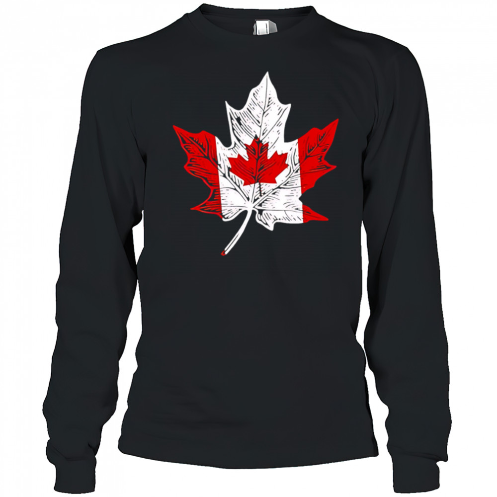 Canada flag graphic shirt Long Sleeved