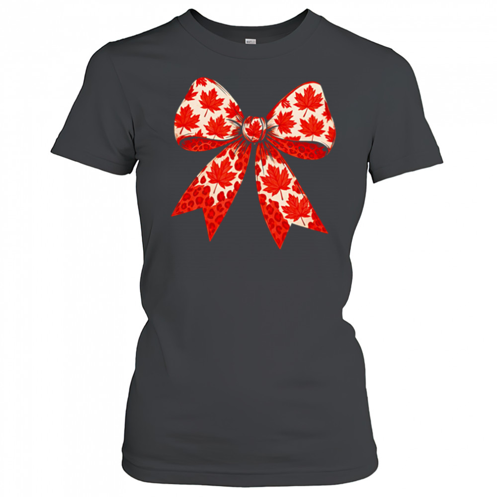 Canadian coquette bow Canada day shirt Women's T-shirt