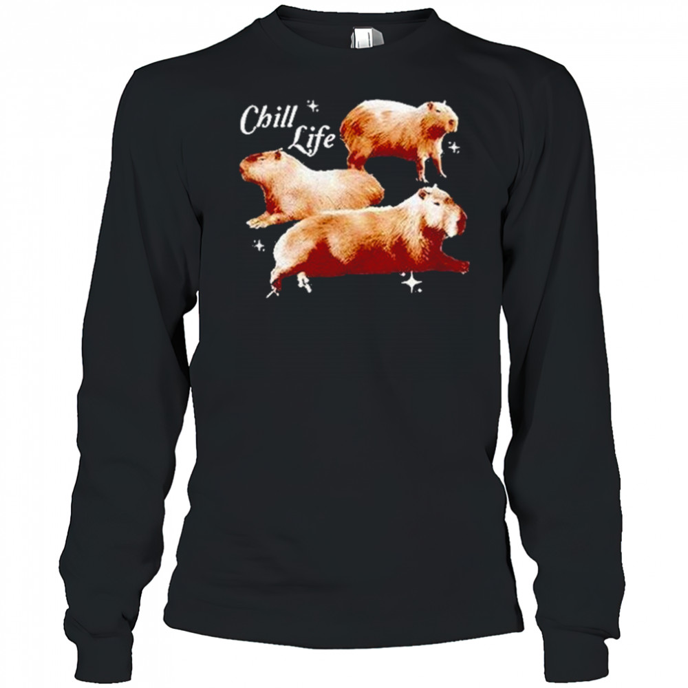 Capybara Chill Life Shirt Long Sleeved