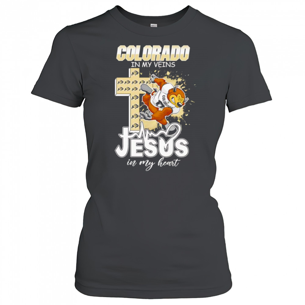 Colorado in my veins Jesus in my heart mascot shirt Women's T-shirt