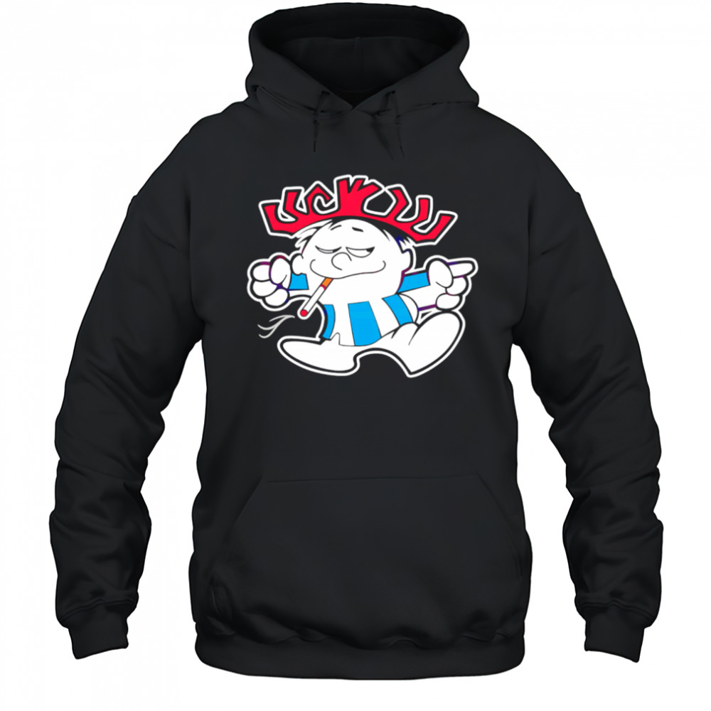 Cool Punch Mascot Smoking Meme Retro Cartoon shirt Hoodie